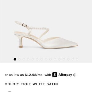 Never worn: White heels